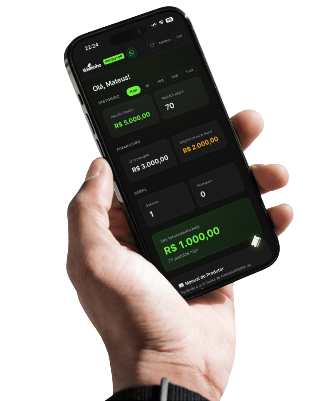 App do produtor Ticketinho